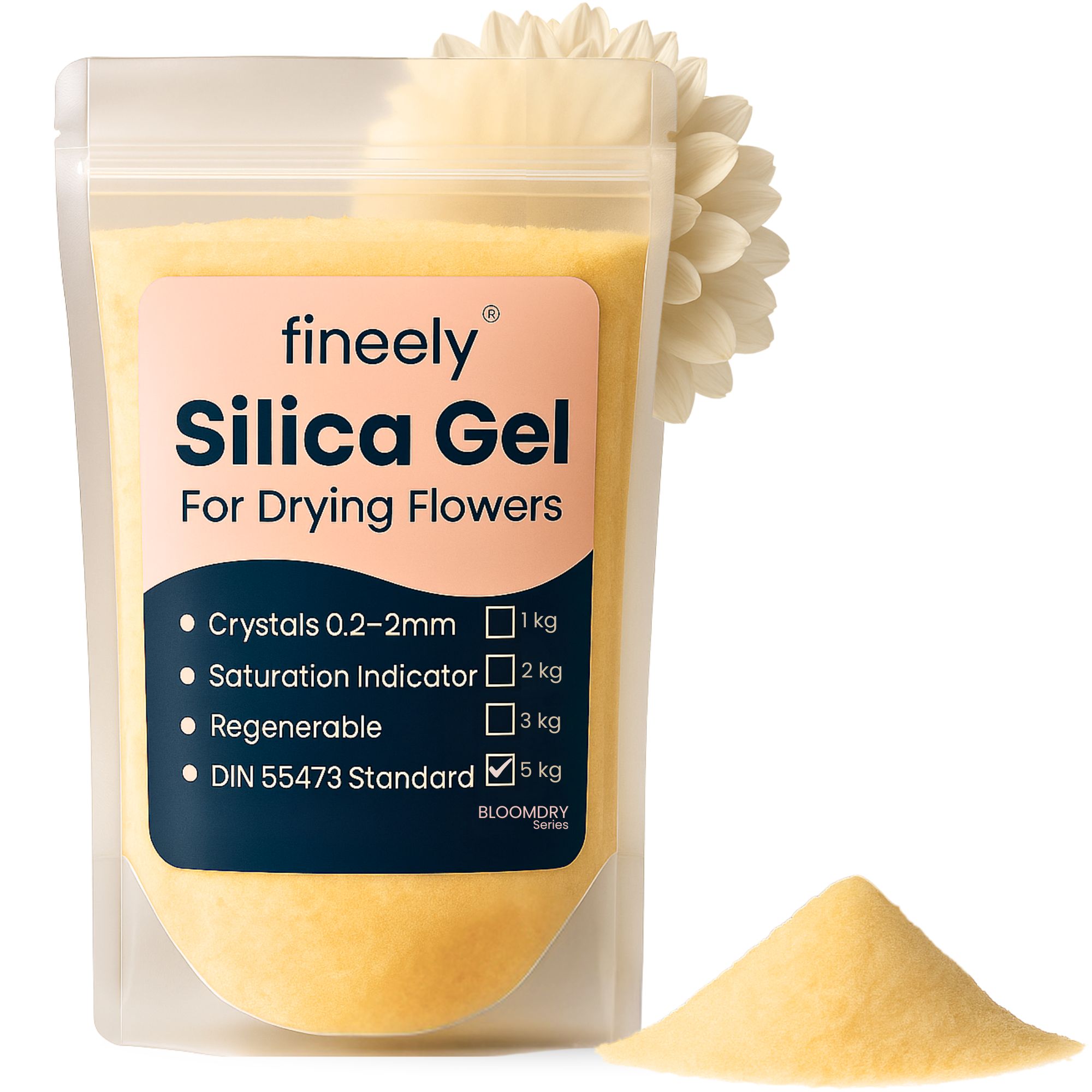 Silica gel krzemionkowy piasek do suszenia kwiatów 5 kg - Fineely zdjęcie 1